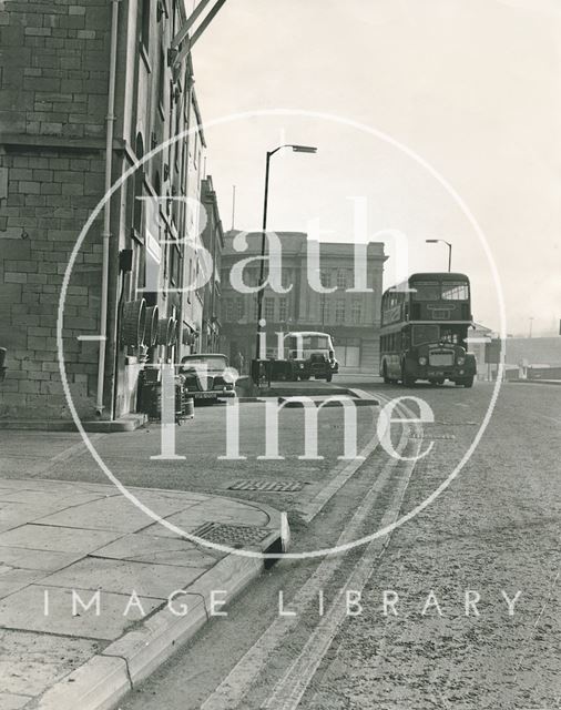 A street level view looking towards Electricity House from Broad Quay, Bath c.1963