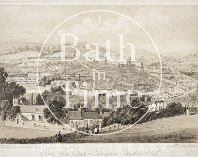 Bath from Prospect Buildings, Beechen Cliff c.1850