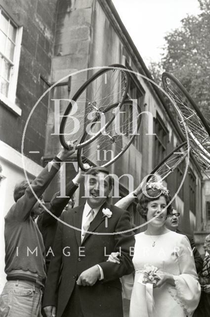 The Milk Race wedding in Bath 1971