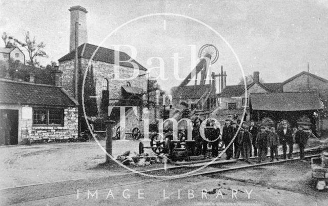 Workers at an unidentified coal pit in the Radstock area, Somerset c.1910