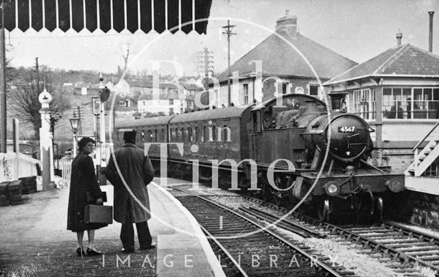 Engine No. 4567 at Radstock Station, Somerset 1958