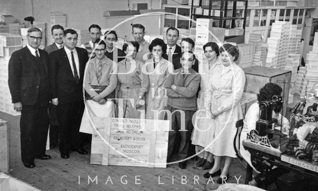 Staff members at glove makers Dent Allcroft & Co. Ltd., Radstock area, Somerset c.1940