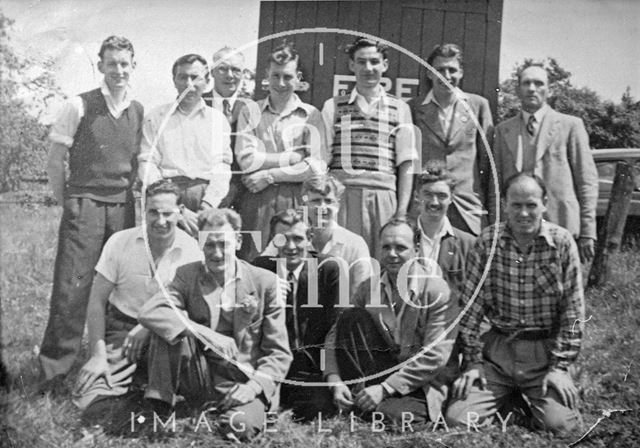 A group of unidentified men in the Radstock area, Somerset c.1950