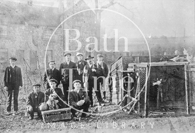 A group of pigeon fanciers in the Radstock area, Somerset c.1900