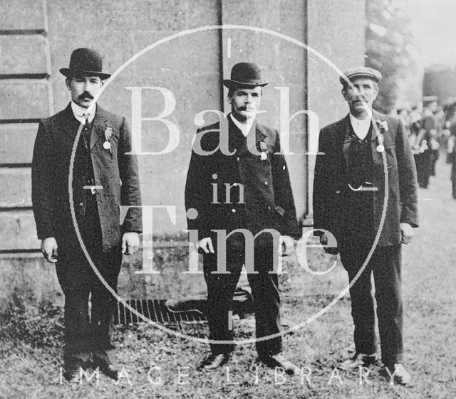 Three gentlemen with medals in the Radstock area, Somerset c.1900