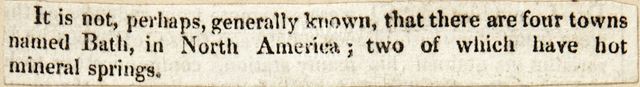 Four towns named Bath in North America 1828