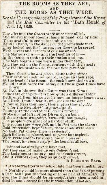 The Rooms as They Are and The Rooms as They Were in Bath 1829