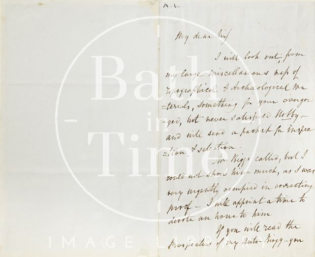 Letter from J. Britton to Ezra Hunt 1852