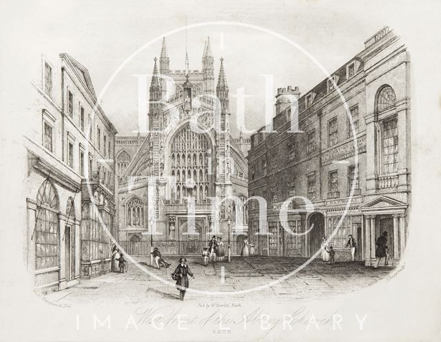 West Front of the Abbey Church, Bath 1844