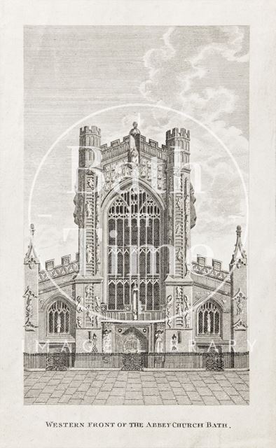 Western Front of the Abbey Church, Bath c.1800-1825