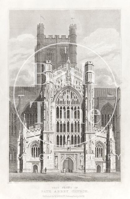 West Front of Bath Abbey Church (1820) c.1840