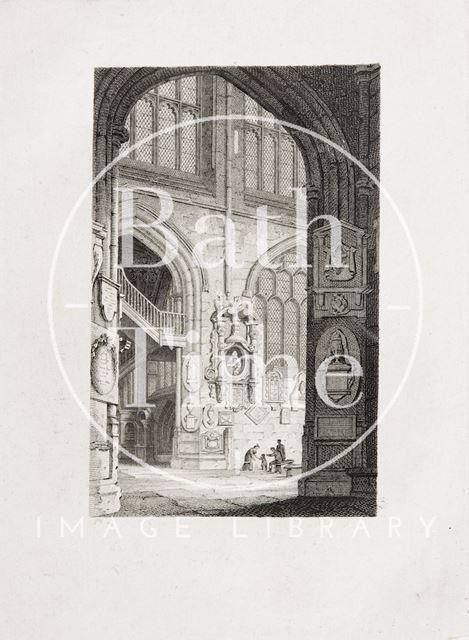 Bath Abbey interior 1814