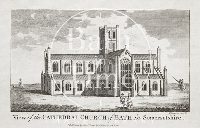 View of the Cathedral Church of Bath in Somersetshire 1786