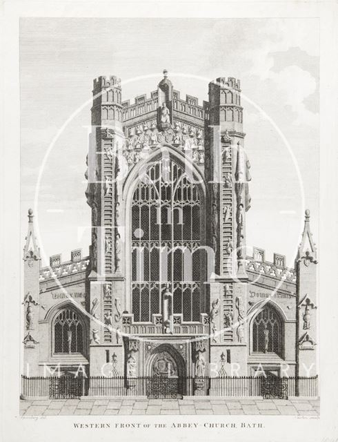 Western Front of the Abbey Church, Bath 1801