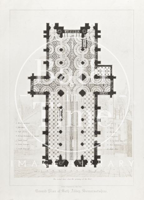 Ground Plan of Bath Abbey 1819