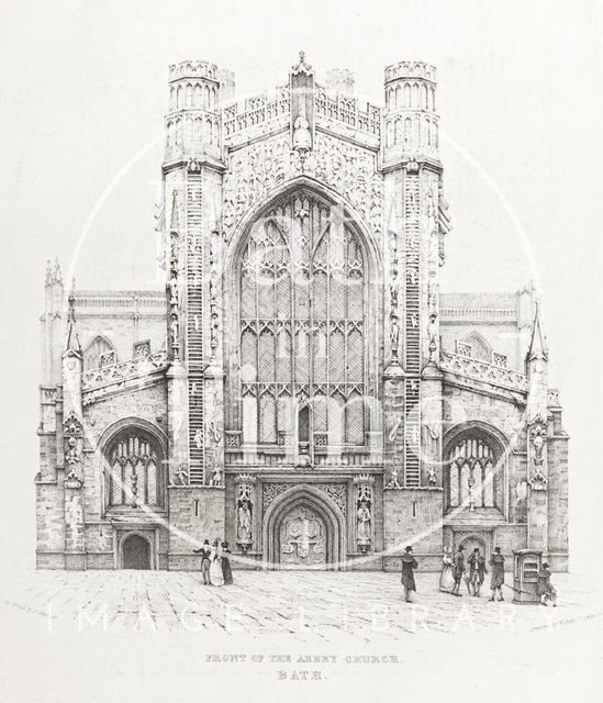 Front of the Abbey Church, Bath c.1825