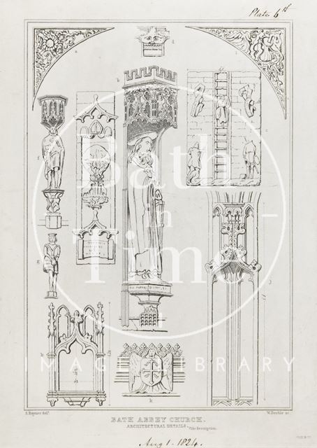 Bath Abbey Church, Architectural Details 1824