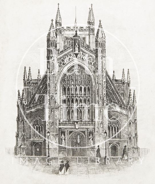 West Front of Bath Abbey c.1850?