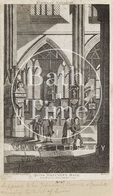 Quin's Monument, Bath Abbey 1790