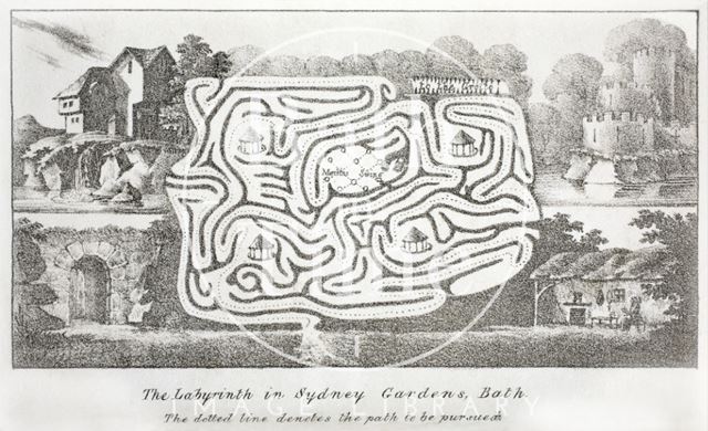 The Labyrinth in Sydney Gardens, Bath 1825