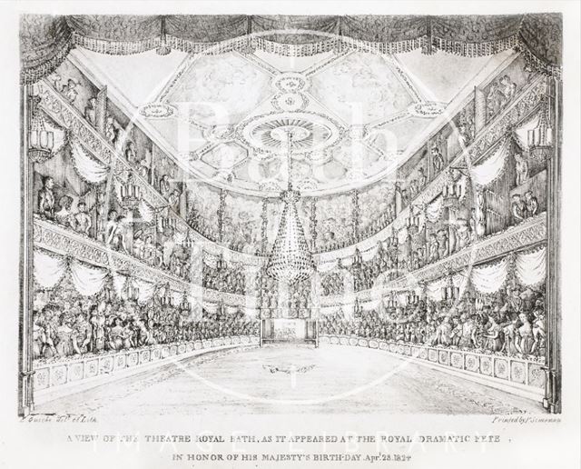 A View of the Theatre Royal, Bath as it Appeared at the Royal Dramatic Fete, in Honour of His Majesty's Birthday 1824