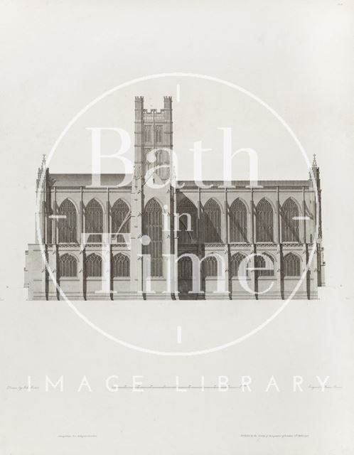 Elevation of the North Front of the Abbey Church of Bath 1798