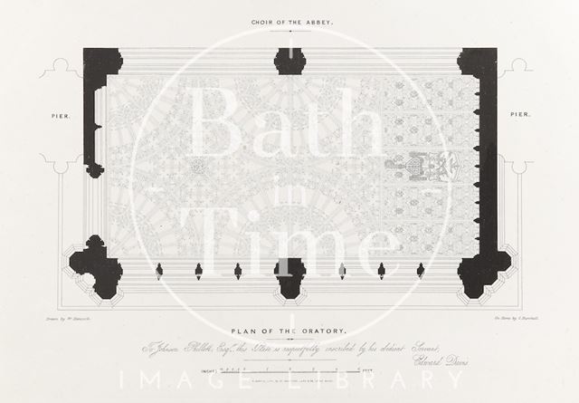 Plan of the Oratory, Prior Birde's Oratory, Bath Abbey 1834