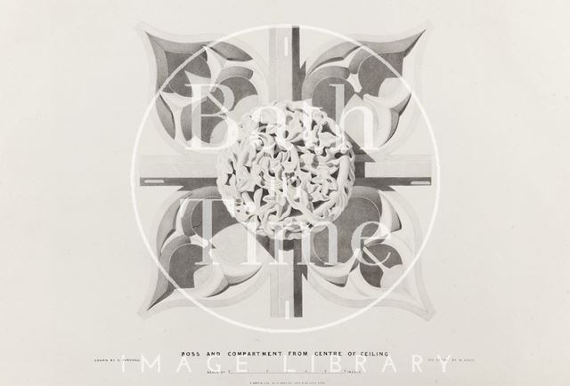 Boss and Compartment from Centre of Ceiling, Prior Birde's Oratory, Bath Abbey 1834