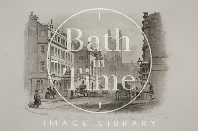 The Lion Hotel, Guildhall and Abbey Church, Bath c.1886