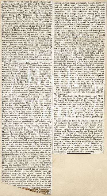 Opening of the Grand Pump Room Hotel, Bath 1869