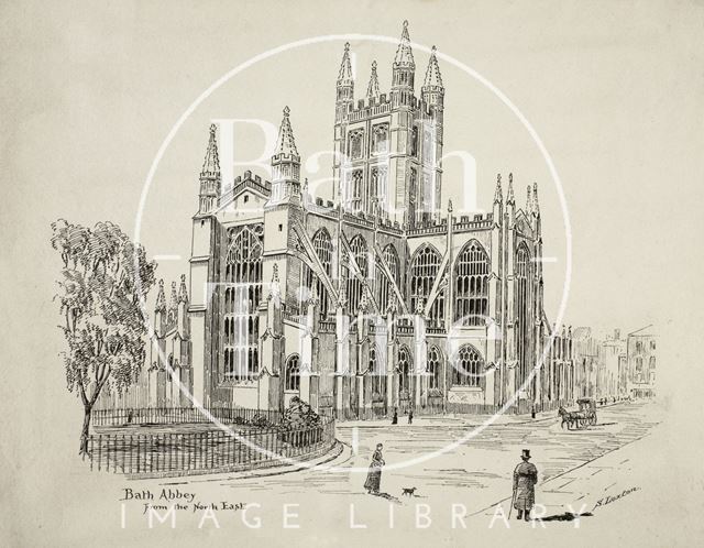 Bath Abbey From the northeast 1880s