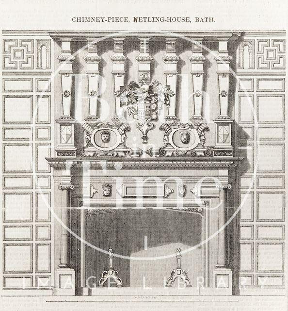 Chimney-piece, Hetling House (Abbey Church House), Westgate Buildings, Bath c.1840