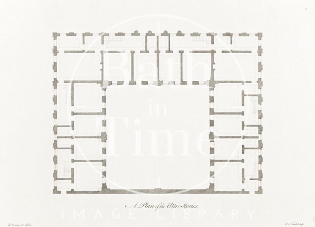 A Plan of the Attic Stories of the Pump Room and King's Bath, Bath c.1781