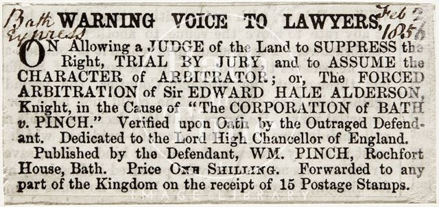 Warning Voice to Lawyers 1856