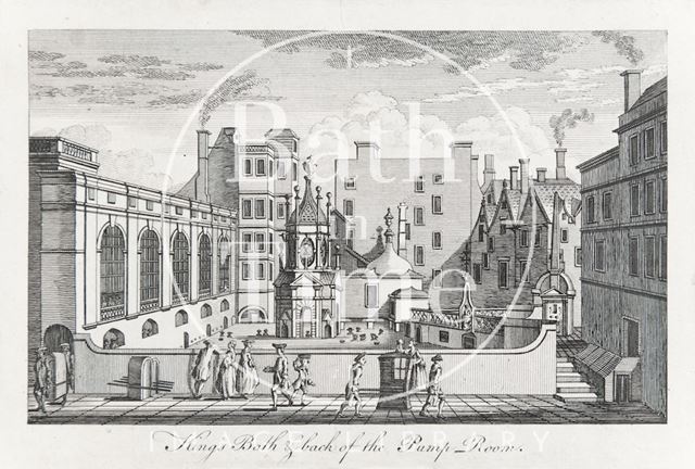 King's Bath and Back of the Pump Room, Bath (c.1765) c.1780