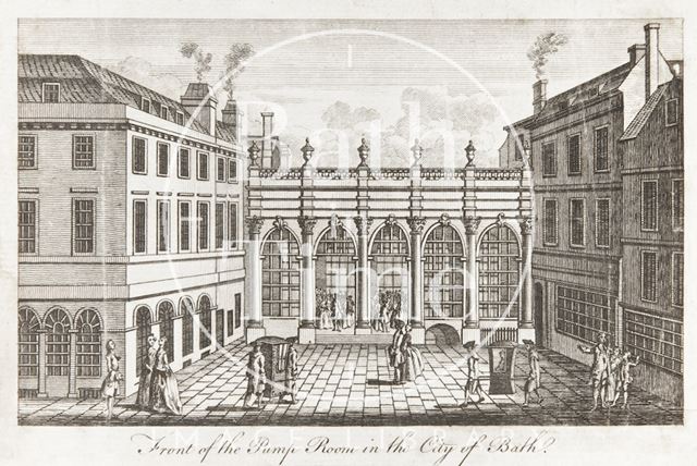 Front of the Pump Room in the City of Bath c.1765