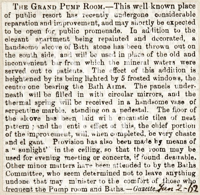 The Grand Pump Room, Bath 1862