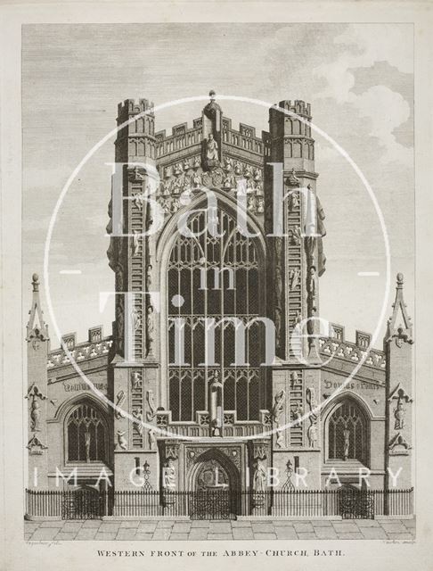 Western Front of the Abbey Church, Bath 1801