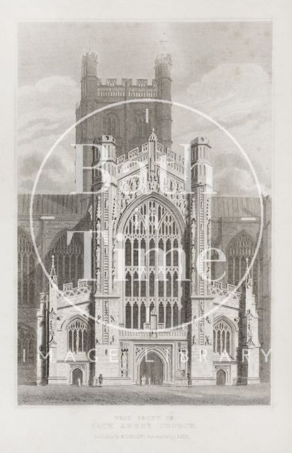 West Front of Bath Abbey Church (1820) c.1840