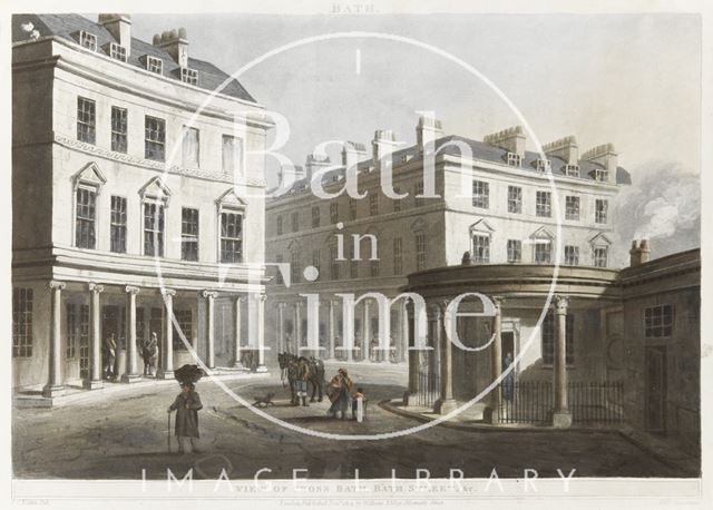 View of Cross Bath, Bath Street &c., Bath 1804