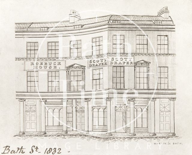 South east end of Bath Street, Bath 1832