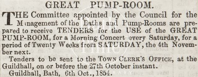 Great Pump Room, Bath 1854