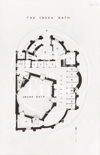 The Cross Bath, Bath 1857