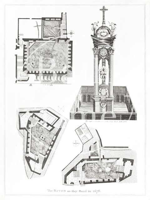 The Baths as they stood in Bath (1676) 1801