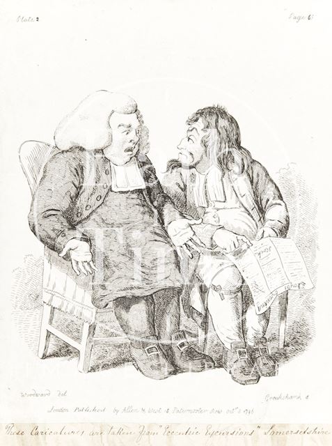 Two men arguing over the newspaper 1796