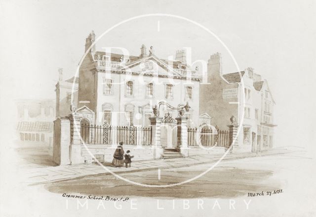 Grammar School, Broad Street, Bath 1857