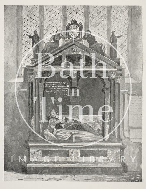 Lady Waller's Monument, Bath Abbey 1868