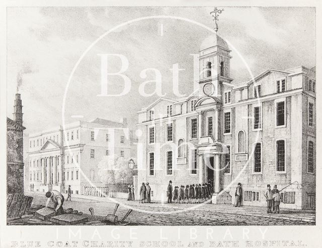 Blue Coat Charity School and Bath Hospital, Bath c.1830