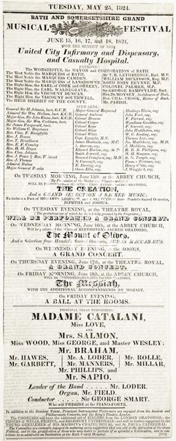 Bath and Somersetshire Grand Musical Festival 1824