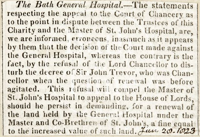 The Bath General Hospital 1823